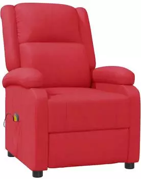 vidaXL Massagesessel rot, Kunstleder (340167)
