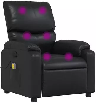 vidaXL Massagesessel Kunstleder, schwarz (373441)