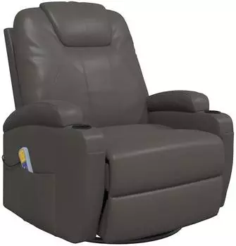 vidaXL Massage-Schaukelsessel anthrazit Kunstleder (335850)