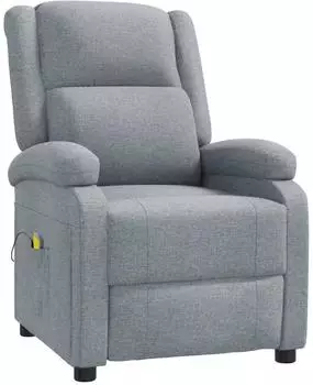 vidaXL Massagesessel hellgrau Stoff