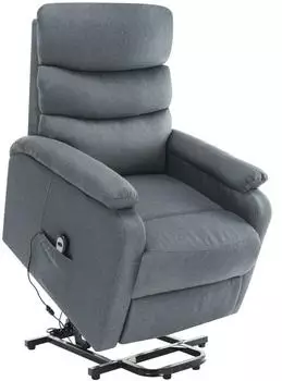 vidaXL Massagesessel mit Aufstehhilfe, hellgrau, Stoff (321246)