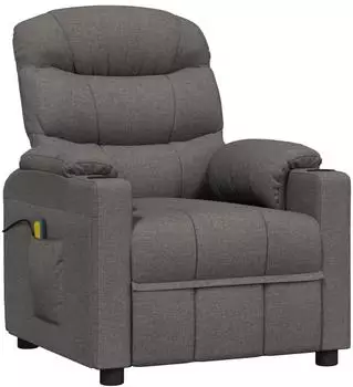 vidaXL Massagesessel dunkelgrau, Stoff (348083)