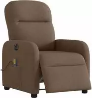 vidaXL Massagesessel Elektrisch Braun Stoff