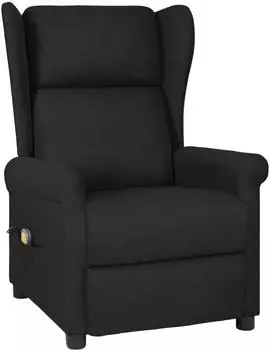 vidaXL Massagesessel Stoff, schwarz (348518)