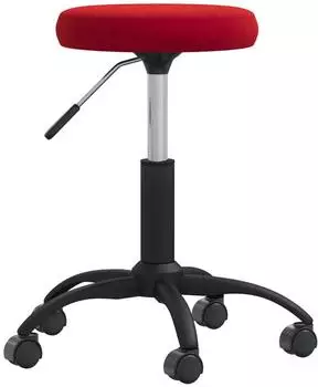 vidaXL Massagehocker mit Rollen, höhenverstellbar, Samt, weinrot (3085744)