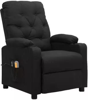 vidaXL Massagesessel elektrisch, schwarz, Stoff (3098853)