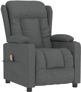 vidaXL Massagesessel Stoff, dunkelgrau (339059)