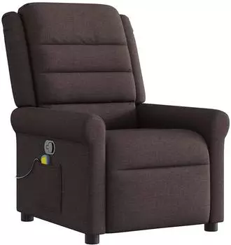 vidaXL Massagesessel dunkelbraun, Stoff (4015651)