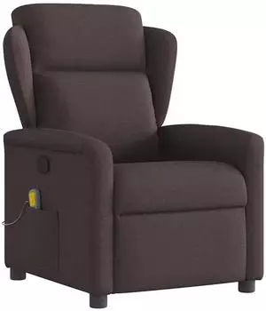 vidaXL Massagesessel, neigbar, dunkelbraun, Stoff (4015591)