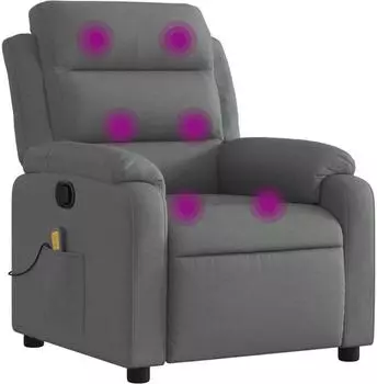 vidaXL Massage-Relaxsessel Stoff Dunkelgrau (3206141)