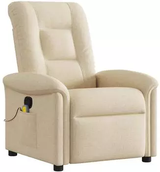 vidaXL Massagesessel verstellbar Stoff creme