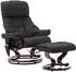 vidaXL Massagesessel verstellbar, grau, Kunstleder und Bugholz