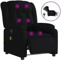 vidaXL Massagesessel Elektrisch Schwarz Stoff
