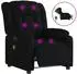 vidaXL Massagesessel Elektrisch Schwarz Stoff (3205306)