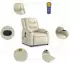 vidaXL Massagesessel Creme Kunstleder (374124)