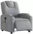 vidaXL Massagesessel Elektrisch Hellgrau Stoff (3204356)