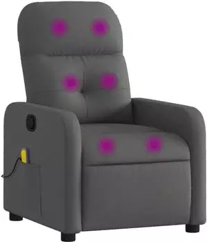 vidaXL Massagesessel Dunkelgrau Stoff (374207)
