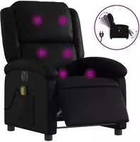 vidaXL Massagesessel Elektrisch Schwarz Kunstleder