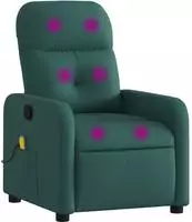 vidaXL Massagesessel Dunkelgr&uuml;n Stoff