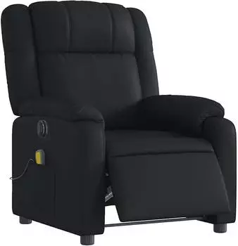 vidaXL Massagesessel Elektrisch Schwarz Kunstleder (3205143)