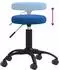 vidaXL Massagehocker Samt, blau (3085742)