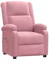 vidaXL Massagesessel Elektrisch Rosa Samt