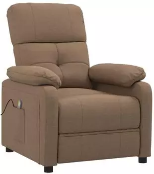 vidaXL Massagesessel, Stoff, braun