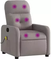 vidaXL Massagesessel Taupe Stoff