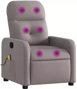 vidaXL Massagesessel Taupe Stoff (374213)
