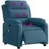 vidaXL Massagesessel Elektrisch Blau Samt (3205091)