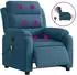 vidaXL Massagesessel Elektrisch Blau Samt (3205091)