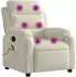 vidaXL Massagesessel, verstellbar, Samt, creme