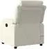 vidaXL Massagesessel, verstellbar, Samt, creme