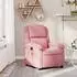vidaXL Massagesessel, neigbar, Samt, rosa