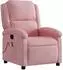 vidaXL Massagesessel, neigbar, Samt, rosa