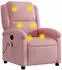 vidaXL Massagesessel, neigbar, Samt, rosa
