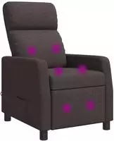 Massage Relaxsessel Dunkelbraun Stoff Vidaxl