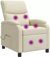 Massage Relaxsessel Creme Kunstleder Vidaxl