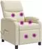 vidaXL Massage-Relaxsessel, creme, Kunstleder
