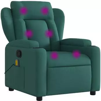 vidaXL Massagesessel Dunkelgr&uuml;n Stoff (372421)