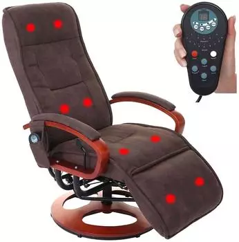 MCW Terni II Massagesessel, Wildlederimitat, braun
