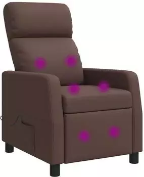 vidaXL Massage-Relaxsessel braun, Kunstleder