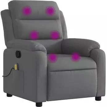 vidaXL Massagesessel Dunkelgrau Stoff (373475)