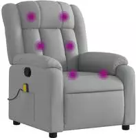 vidaXL Massagesessel Hellgrau Stoff