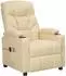 vidaXL Massagesessel Elektrisch Creme Stoff (3098836)