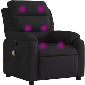 vidaXL Massage-Relaxsessel schwarzer Stoff (3206142)