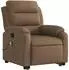 vidaXL Massagesessel mit Aufstehhilfe, braun, Stoff (3204996)