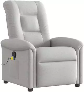 vidaXL Massagesessel Wolkengrau Stoff (4015635)
