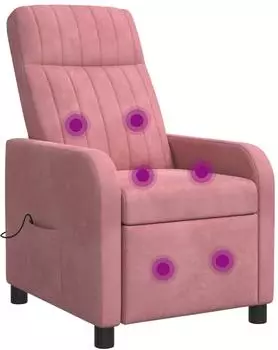 vidaXL Massage-Relaxsessel, rosa Samt