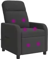 Massage Relaxsessel Dunkelgrau Boucl&eacute; Vidaxl